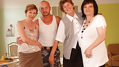 Grandmothers get rough sex from strong boy